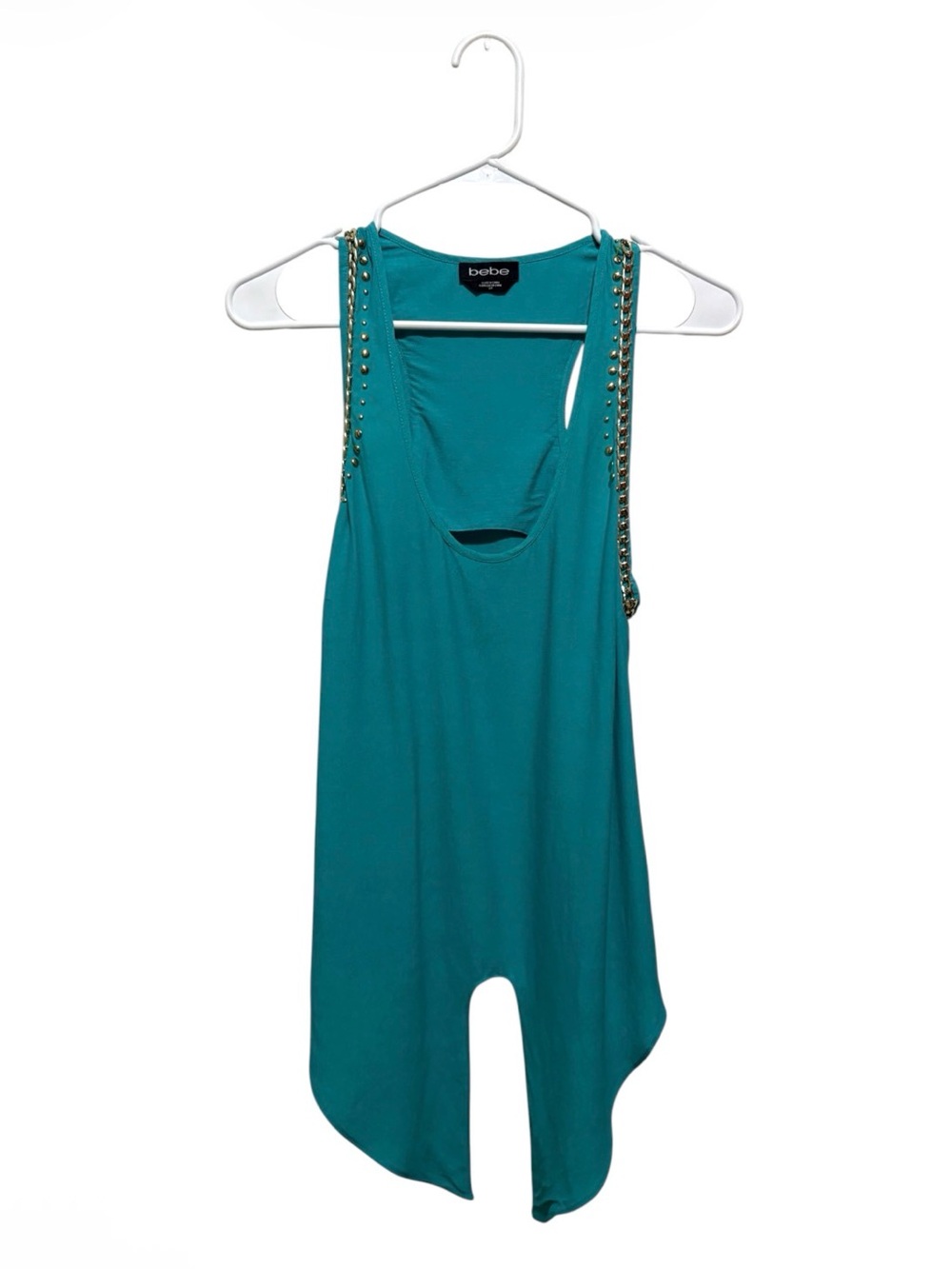 bebe Turquoise Sleeveless Tank Top